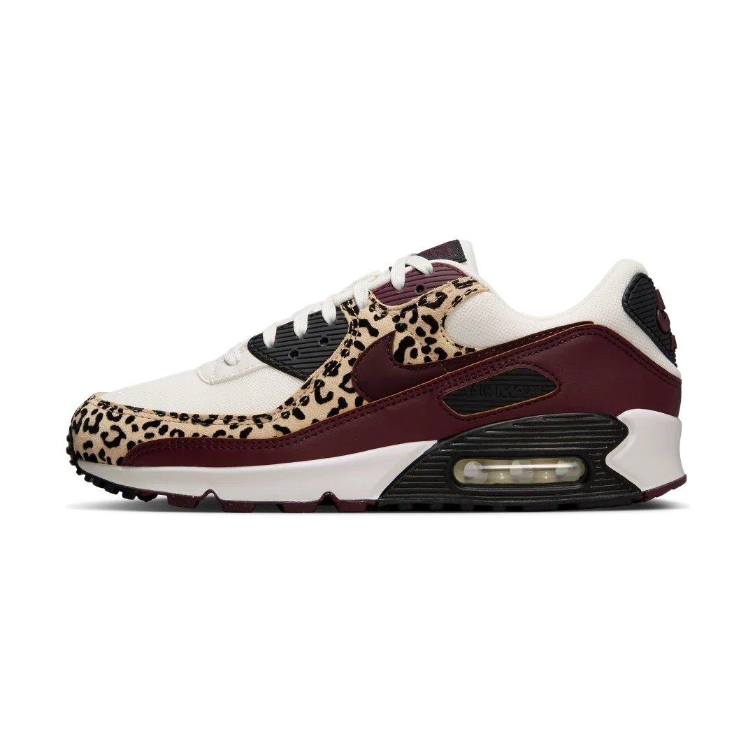 Nike Air Max 90 Leopard Burgundy, Sail/Burgundy Crush/Velvet Brown (IF1619-102)