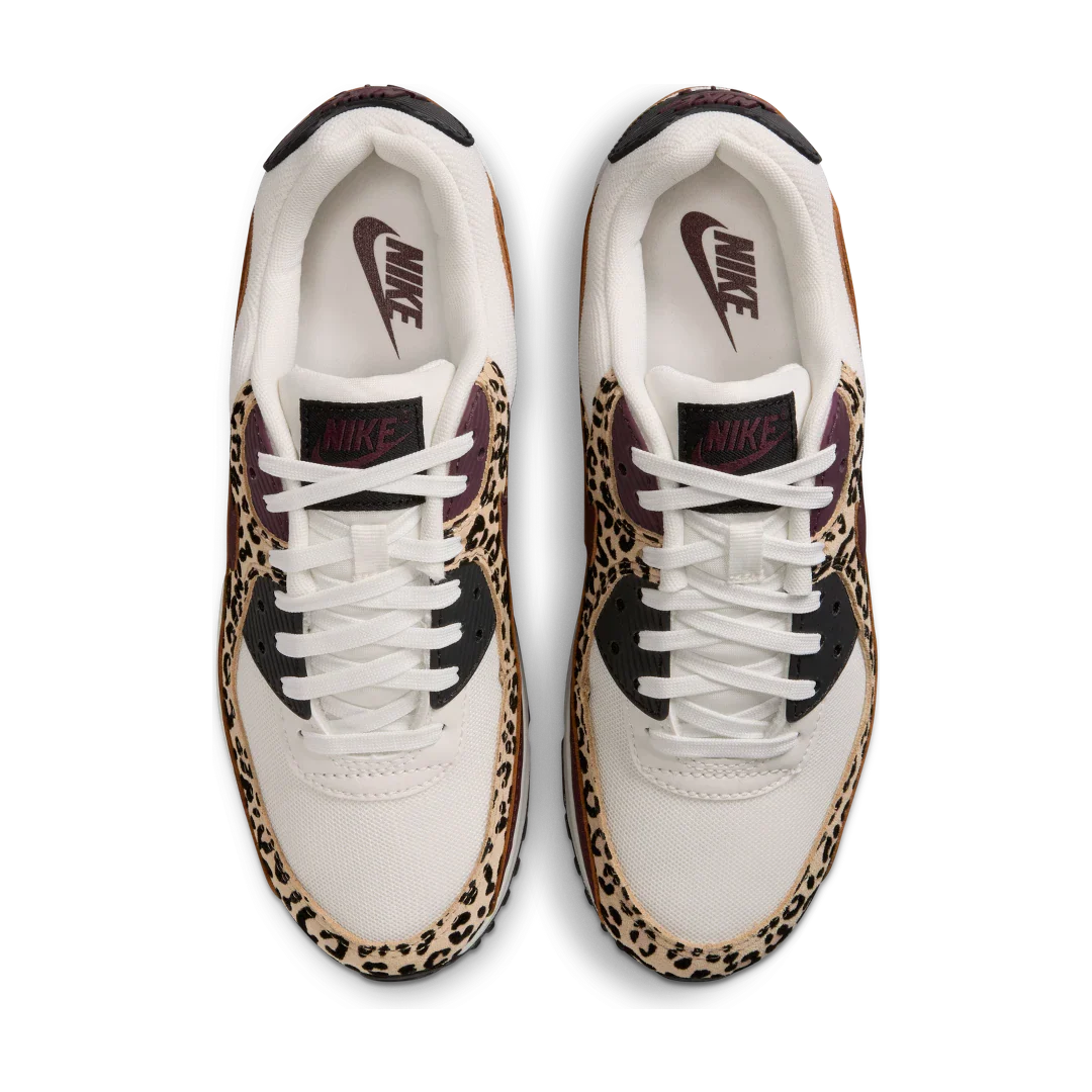 Nike Air Max 90 Leopard Burgundy, Sail/Burgundy Crush/Velvet Brown (IF1619-102)