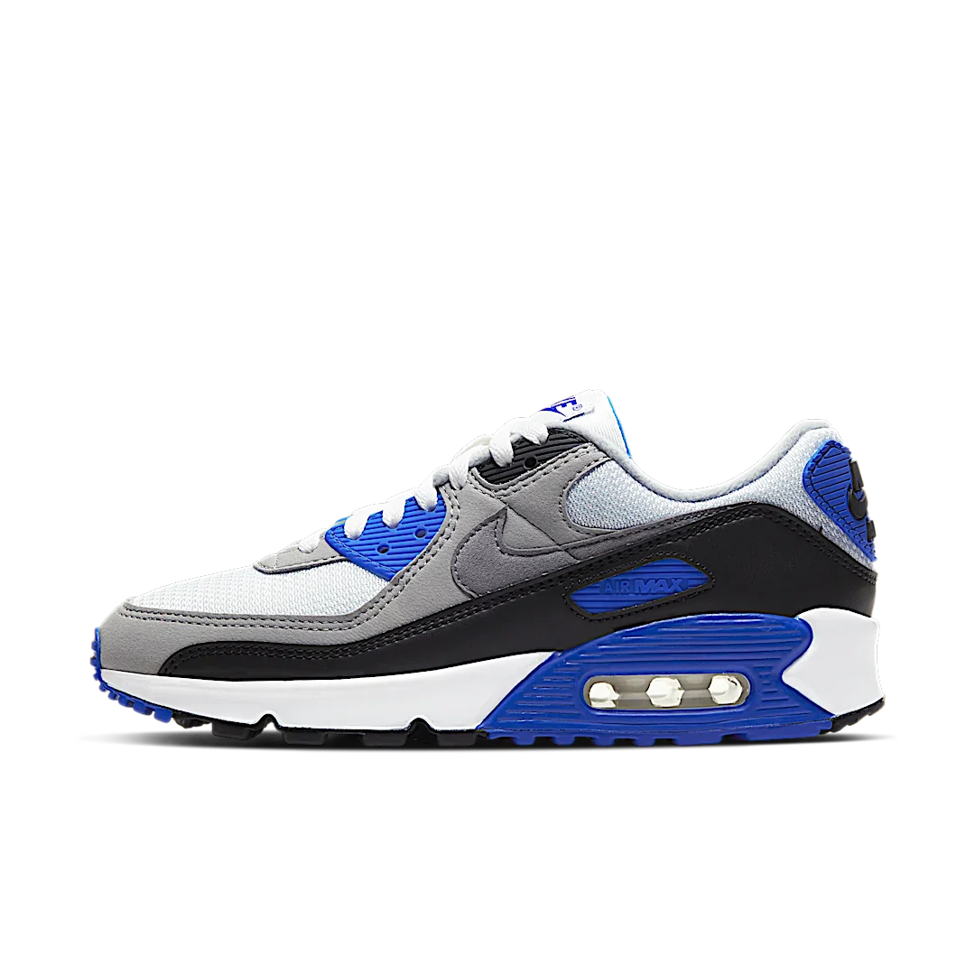 Nike Air Max 90 Recraft Royal, White/Particle Grey-Royal Blue (CD0490-100)