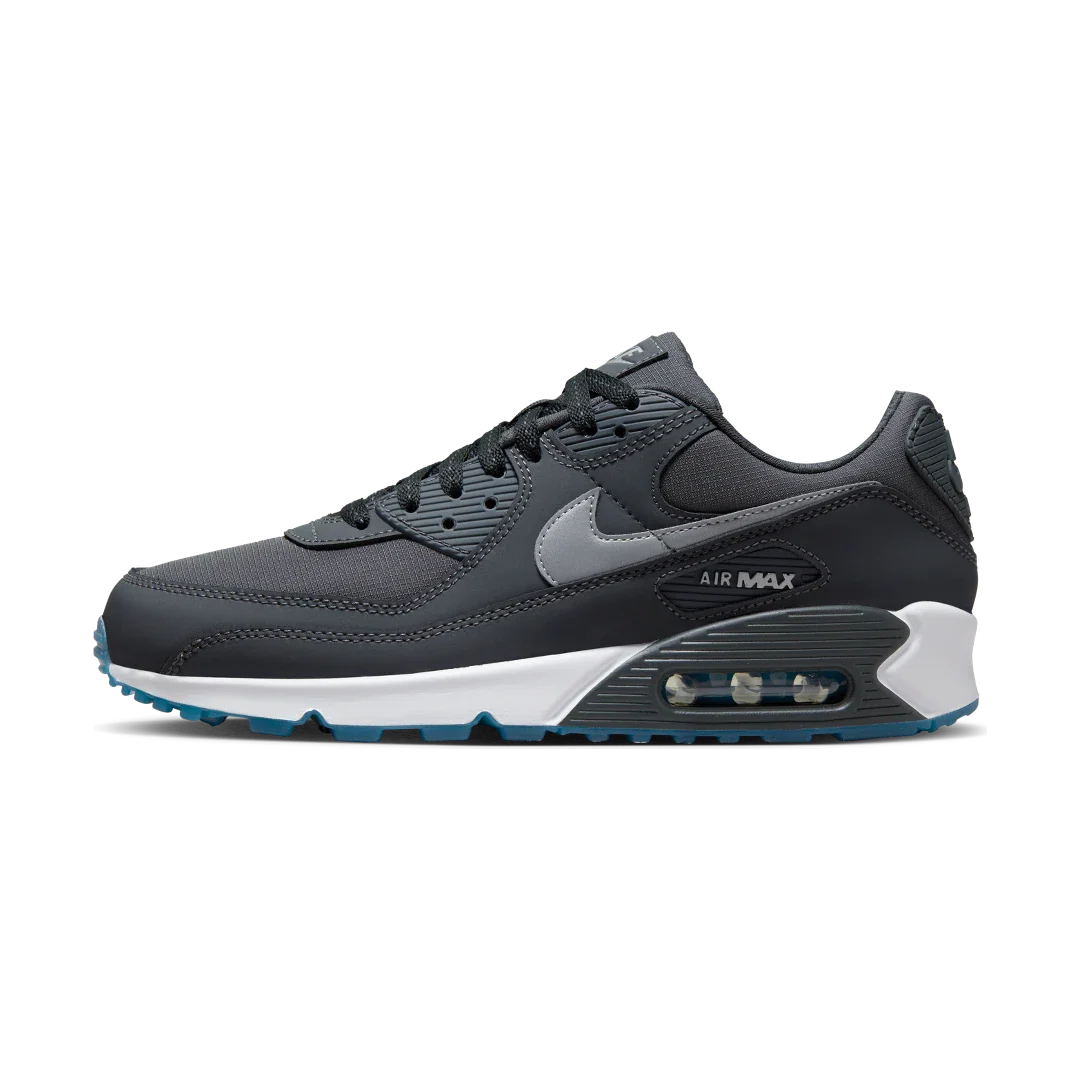 Nike Air Max 90 Reflective Swoosh Anthracite Industrial Blue, Anthracite/Industrial Blue/White/Reflect Silver (FV0381-001)