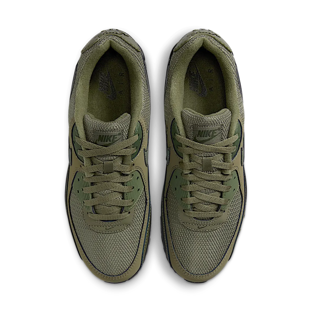 Nike Air Max 90 Reflective Swoosh Medium Olive, Medium Olive/Black/Cargo Khaki (HQ3828-200)