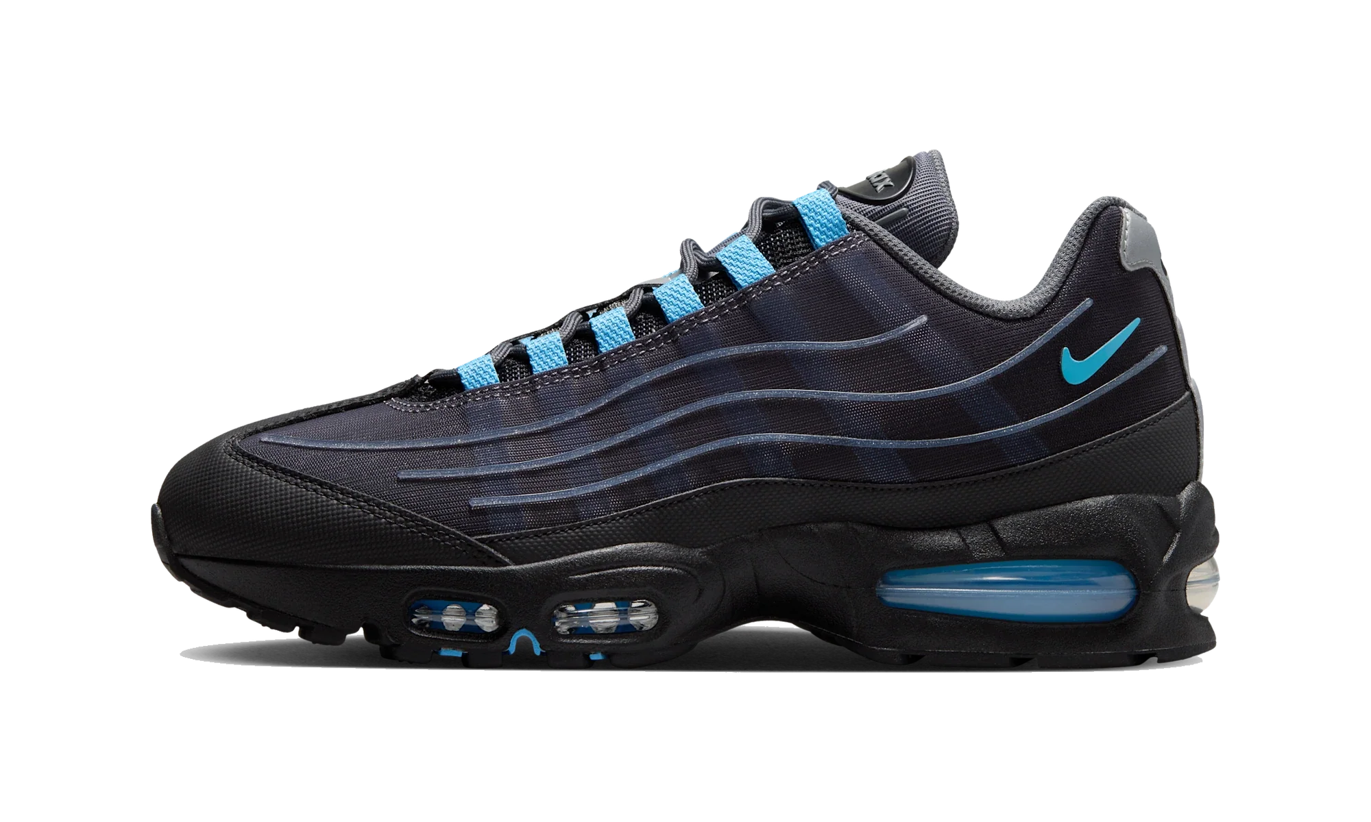 Nike Air Max 95 Big Bubble Tech Black University Blue