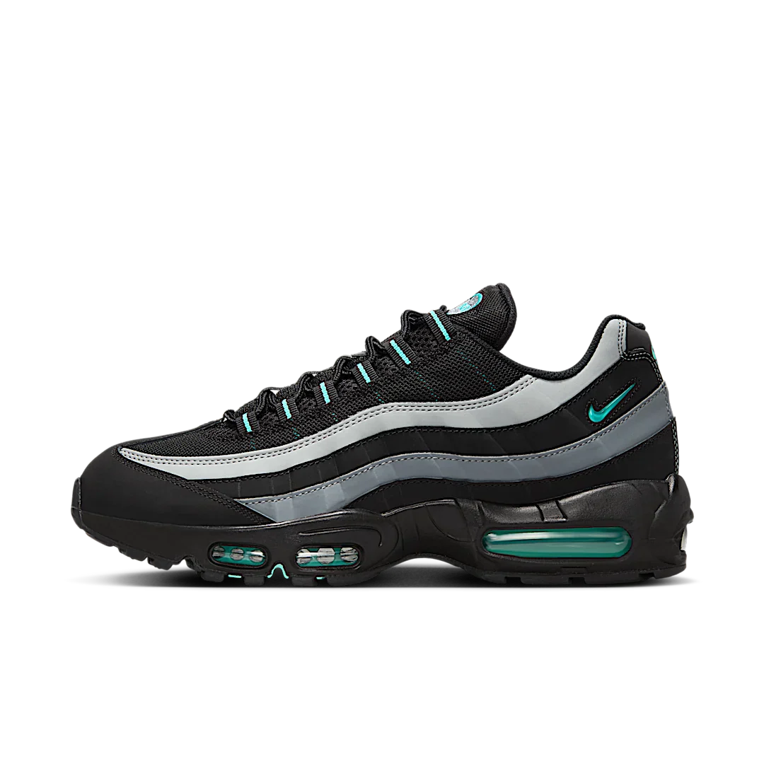 Nike Air Max 95 Black Aurora Green, Black/Aurora Green/Cool Grey (HV6062-001)