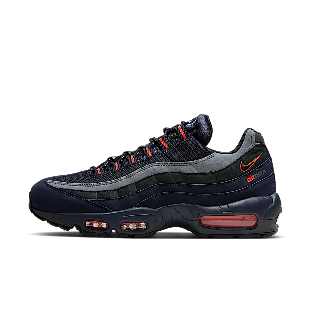 Nike Air Max 95 Logo Navy Orange, Navy/Orange-Wolf Grey-Anthracite (CW7477-400)