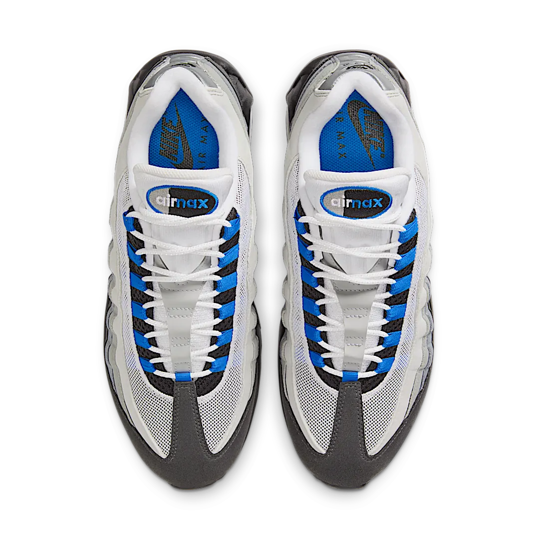 Nike Air Max 95 OG Big Bubble Blue Spark, White/Blue Spark/Black/Neutral Grey/Medium Grey (IM7410-100)