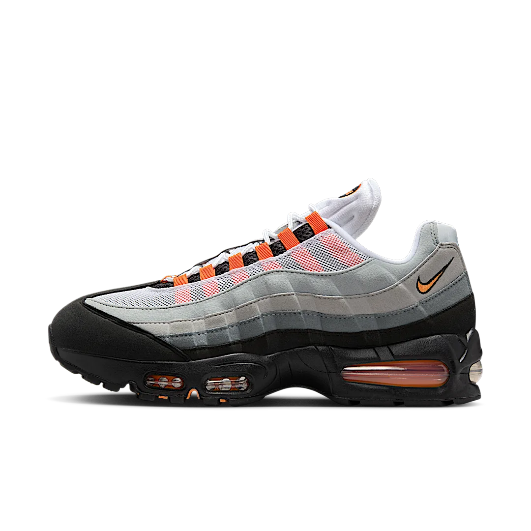 Nike Air Max 95 OG Big Bubble Bright Mandarin 2.0 (2025), White/Wolf Grey/Light Smoke Grey/Bright Mandarin (HM4740-101)