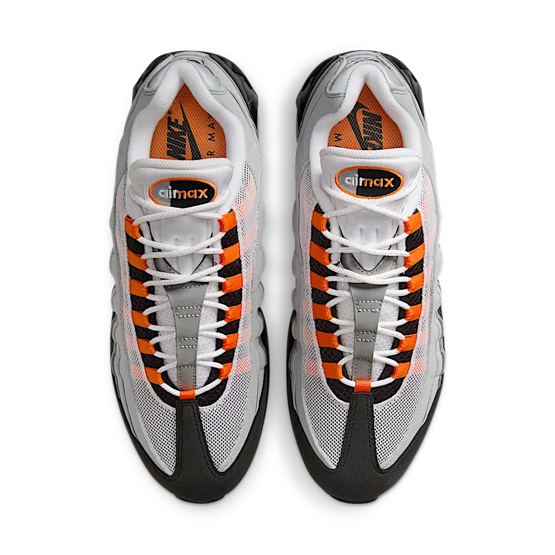Nike Air Max 95 OG Big Bubble Bright Mandarin 2.0 (2025), White/Wolf Grey/Light Smoke Grey/Bright Mandarin (HM4740-101)