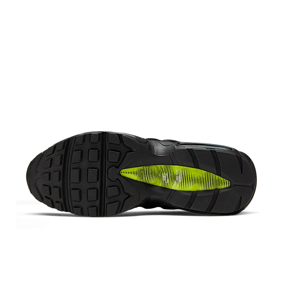 Nike Air Max 95 Retro Logo Black Grey Volt, Black/Wolf Grey-Cool Grey-Volt (CV1635-002)