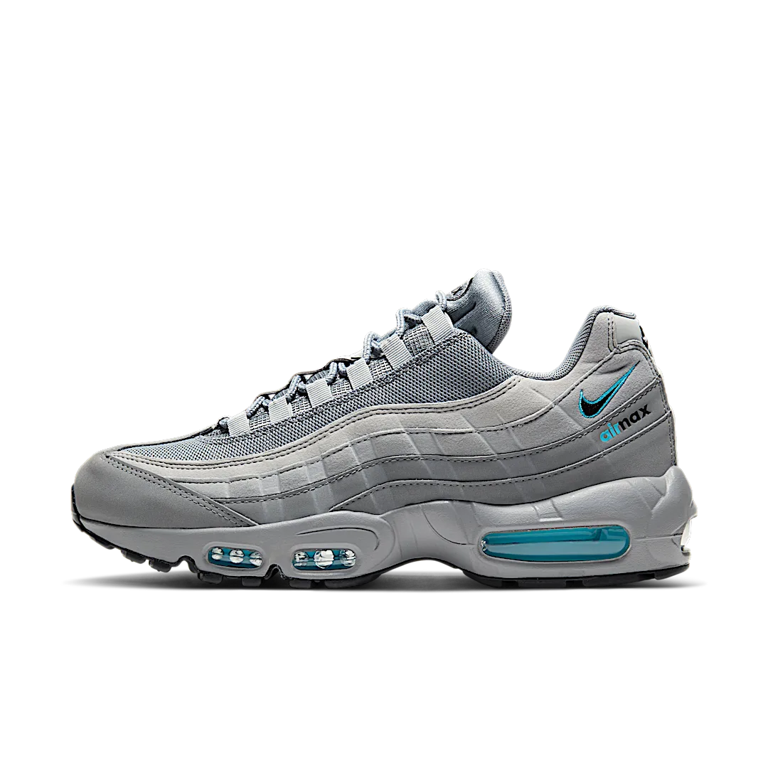 Nike Air Max 95 Retro Logo Grey Aqua, Grey/Aqua-Black (CV1635-001)