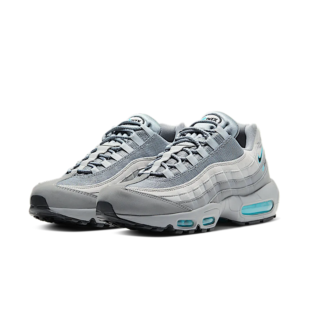 Nike Air Max 95 Retro Logo Grey Aqua, Grey/Aqua-Black (CV1635-001)