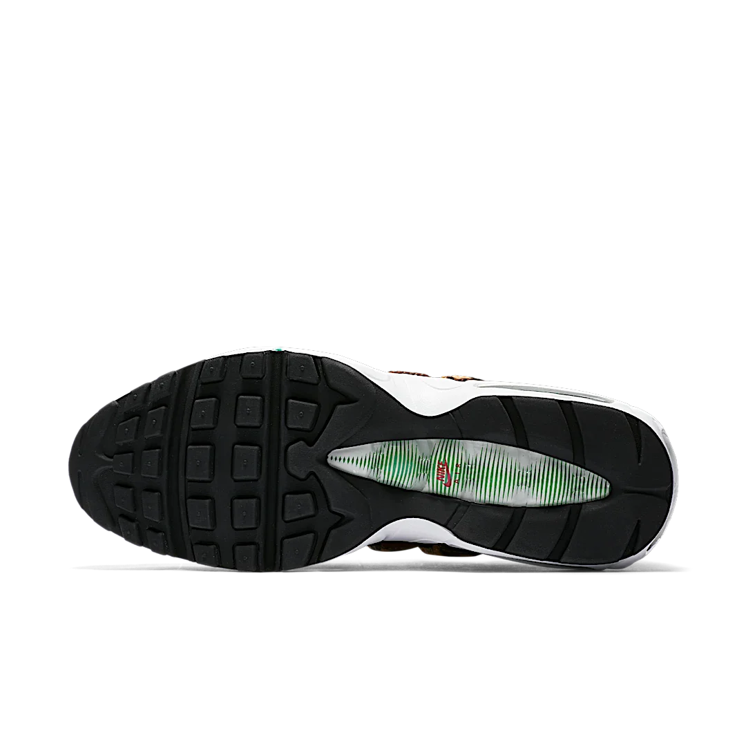 Nike Air Max 95 atmos Animal Pack 2.0 (All Black Box) (2018), Pony/Sport Red-Black-Classic Green (AQ0929-200)