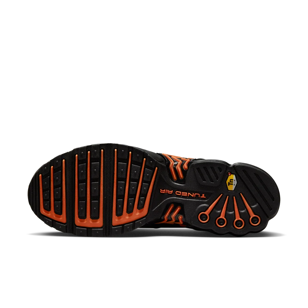 Nike Air Max Plus 3 Black Orange Spirograph, Black/Safety Orange/Iron Grey/White (FB3352-001)