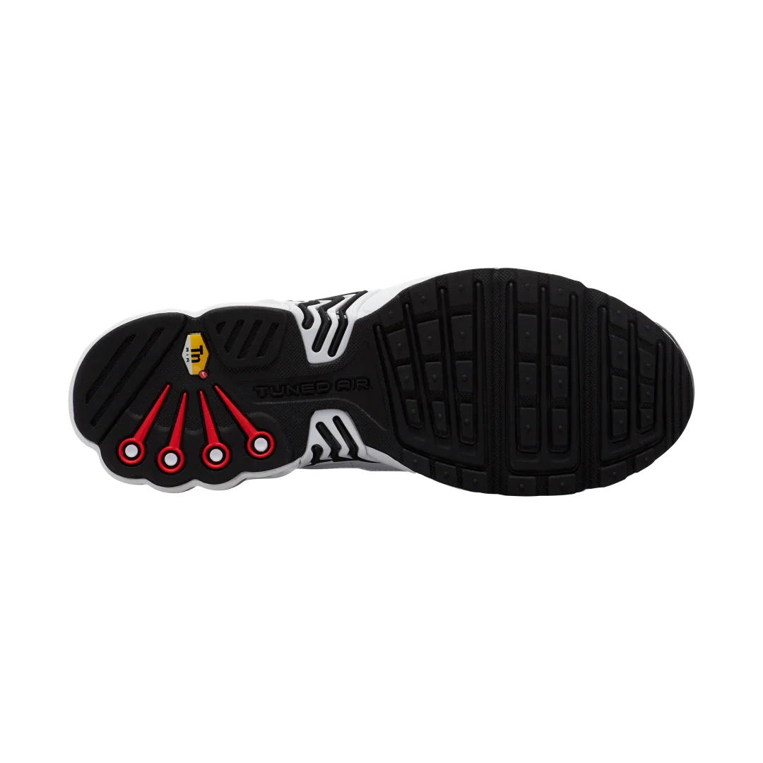 Nike Air Max Plus 3 Leather White Black, White/Black/White/Chile Red (CK6716-100)