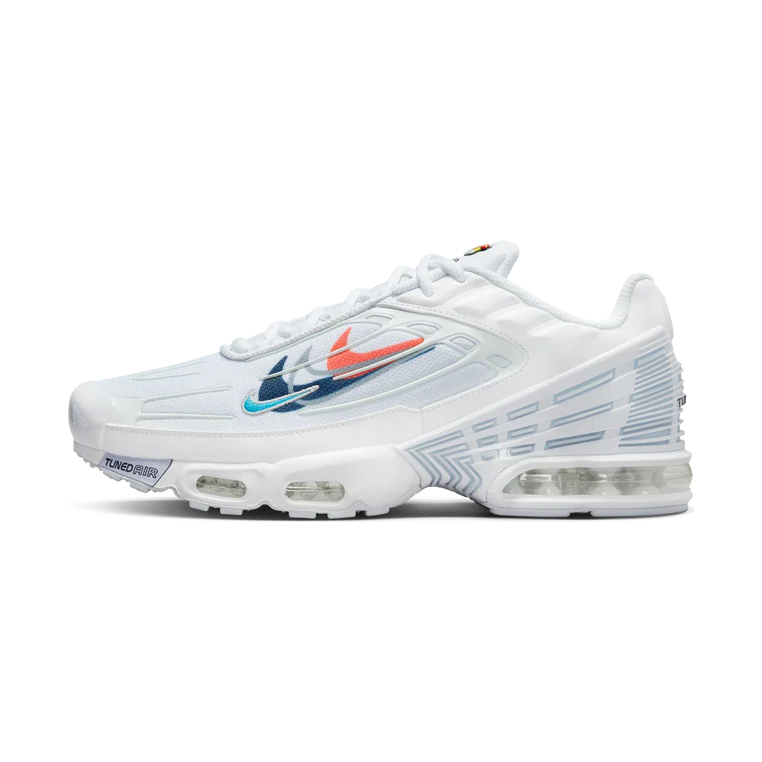 Nike Air Max Plus 3 Multi Swoosh White Midnight Navy, White/Black/White/Midnight Navy (FJ4225-100)