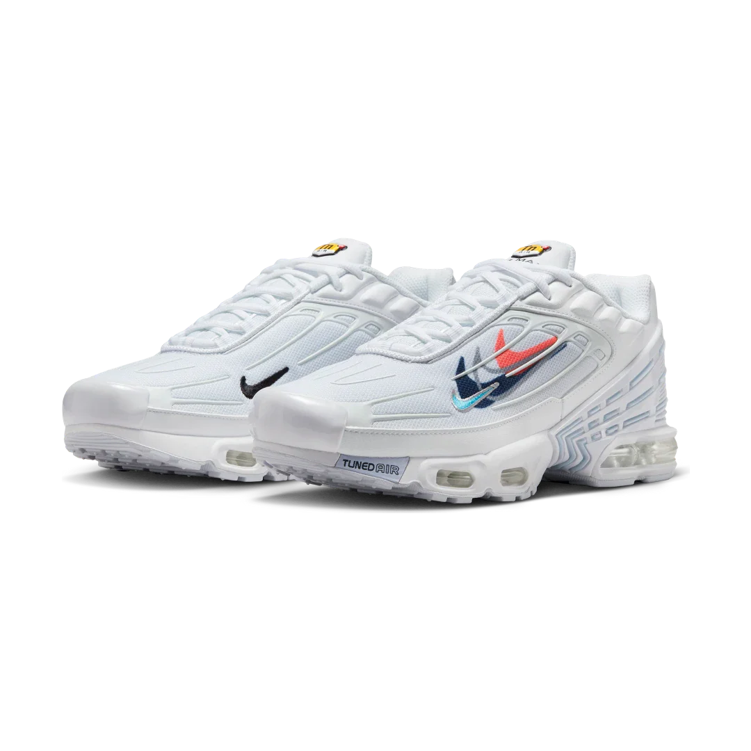 Nike Air Max Plus 3 Multi Swoosh White Midnight Navy, White/Black/White/Midnight Navy (FJ4225-100)