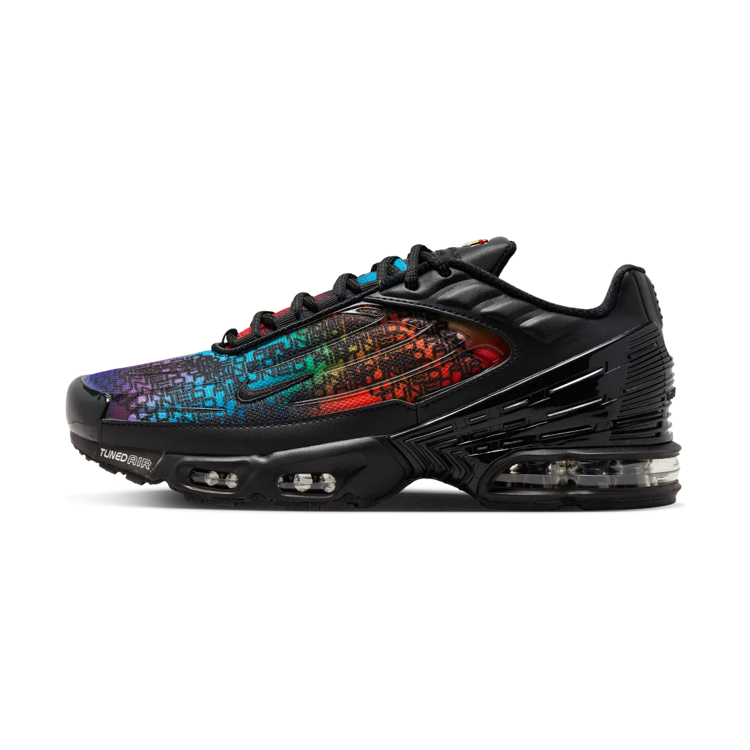 Nike Air Max Plus 3 Premium Rainbow Gradient, Black/Fuchsia Dream/Racer Blue (FD0671-001)