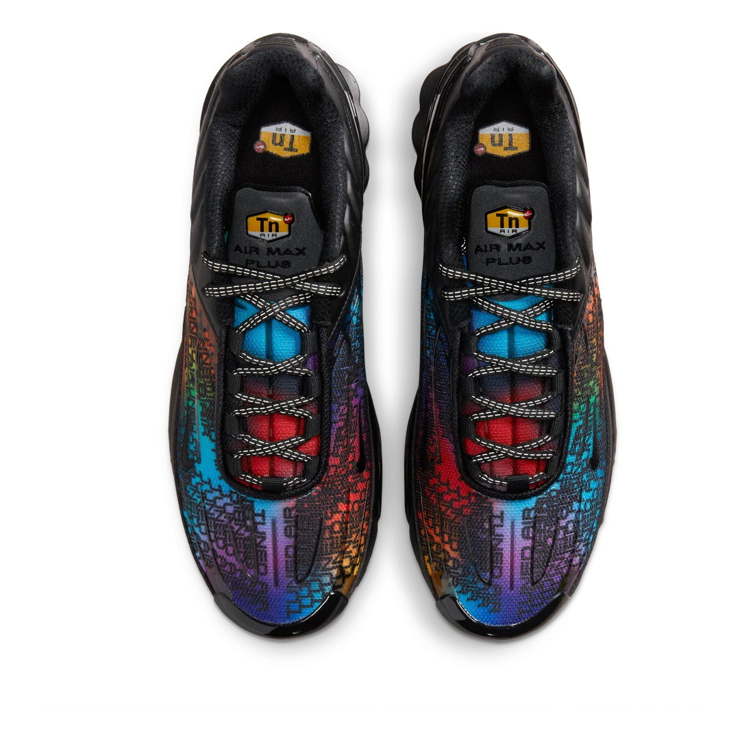 Nike Air Max Plus 3 Premium Rainbow Gradient, Black/Fuchsia Dream/Racer Blue (FD0671-001)