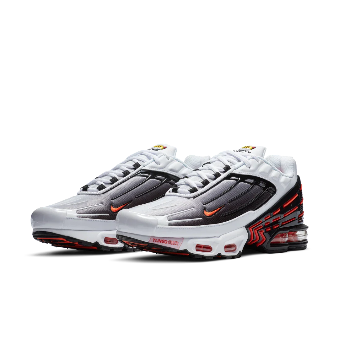 Nike Air Max Plus 3 White Black Team Orange, White/Black/Gunsmoke/Team Orange (CK6715-101)
