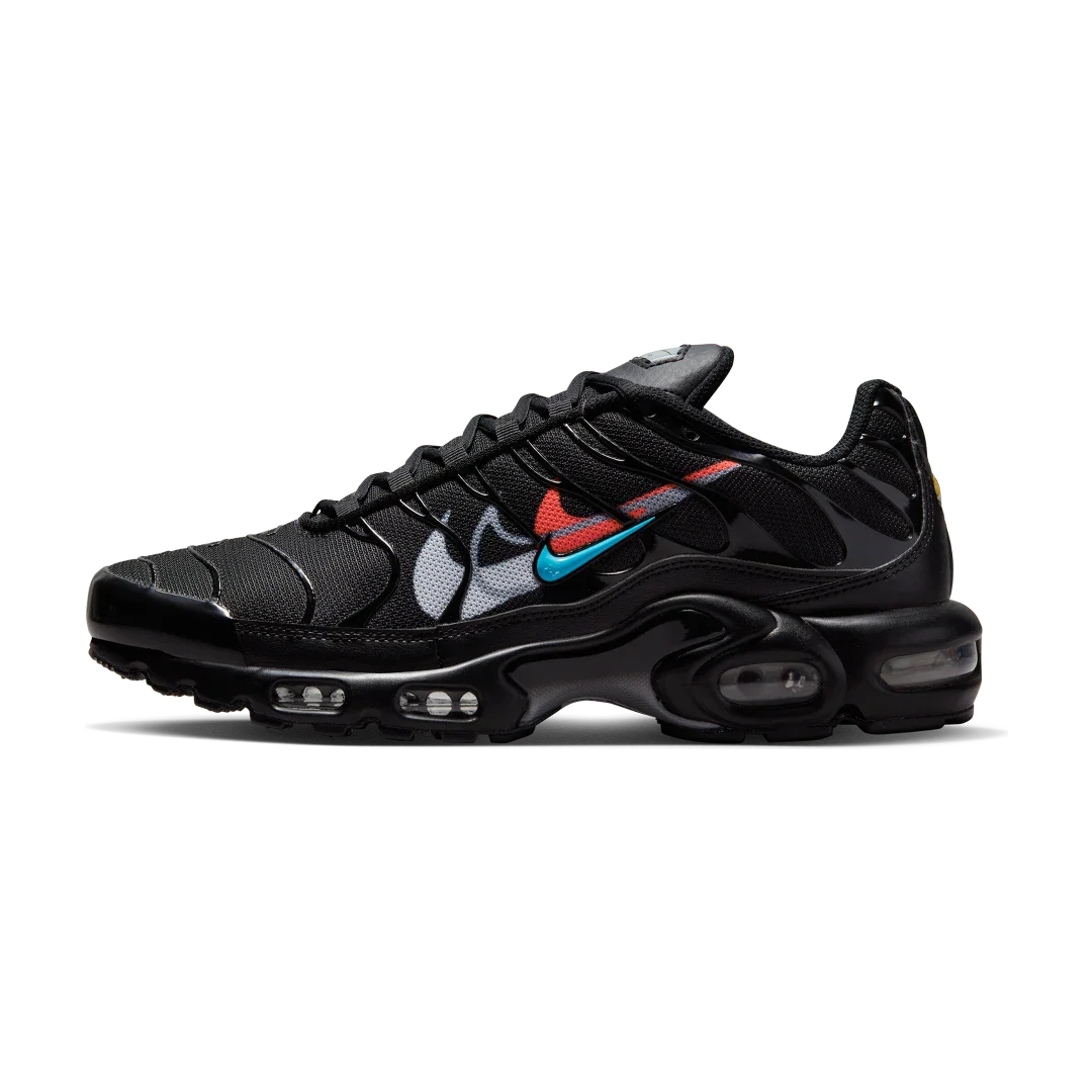 Nike Air Max Plus Multi Swoosh Black Crimson, Black/Bright Crimson/White (FJ4224-001)