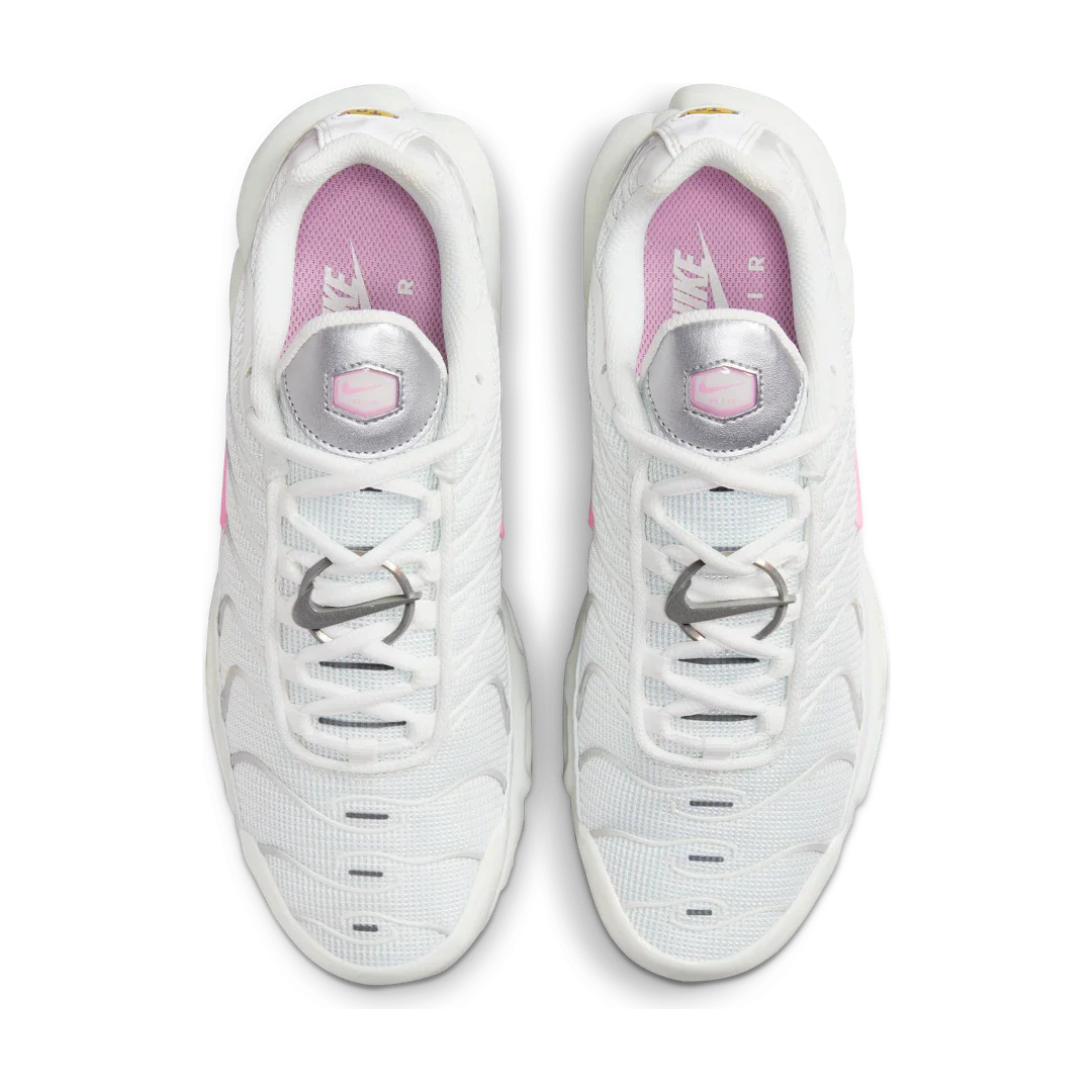 Nike Air Max Plus Summit White Pink Rise, Summit White/Grey Fog/Metallic Silver/Pink Rise (HF0107-100)