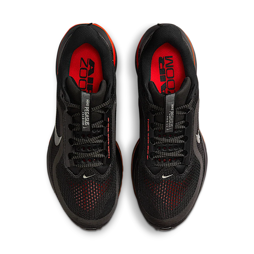 Nike Air Zoom Pegasus Premium Black Bright Crimson, Black/Bright Crimson/Metallic Silver (HQ2593-003)