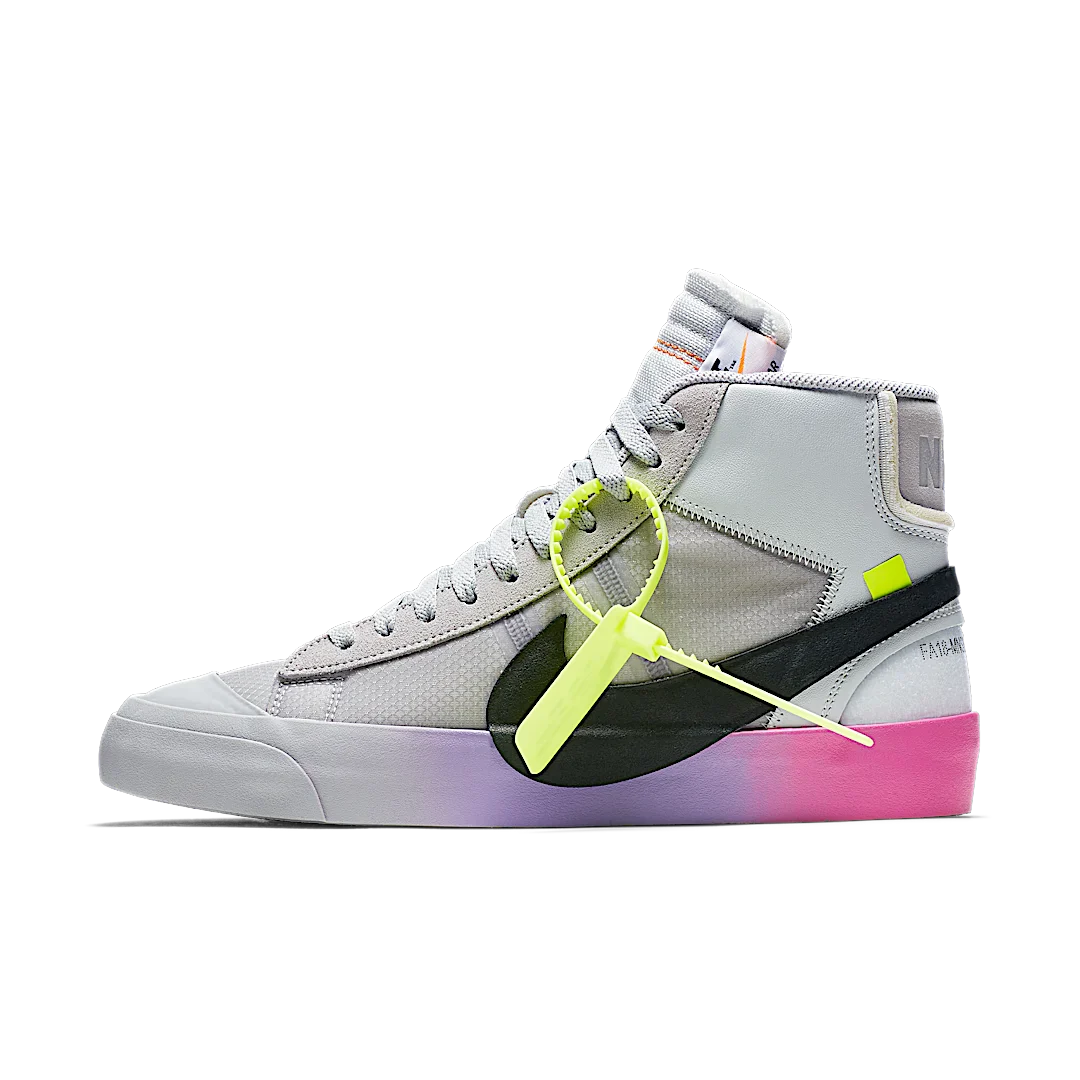 Nike Blazer Mid Off-White Wolf Grey Serena Queen, Wolf Grey/Cool Grey-Pure Platinum-Volt (AA3832-002)