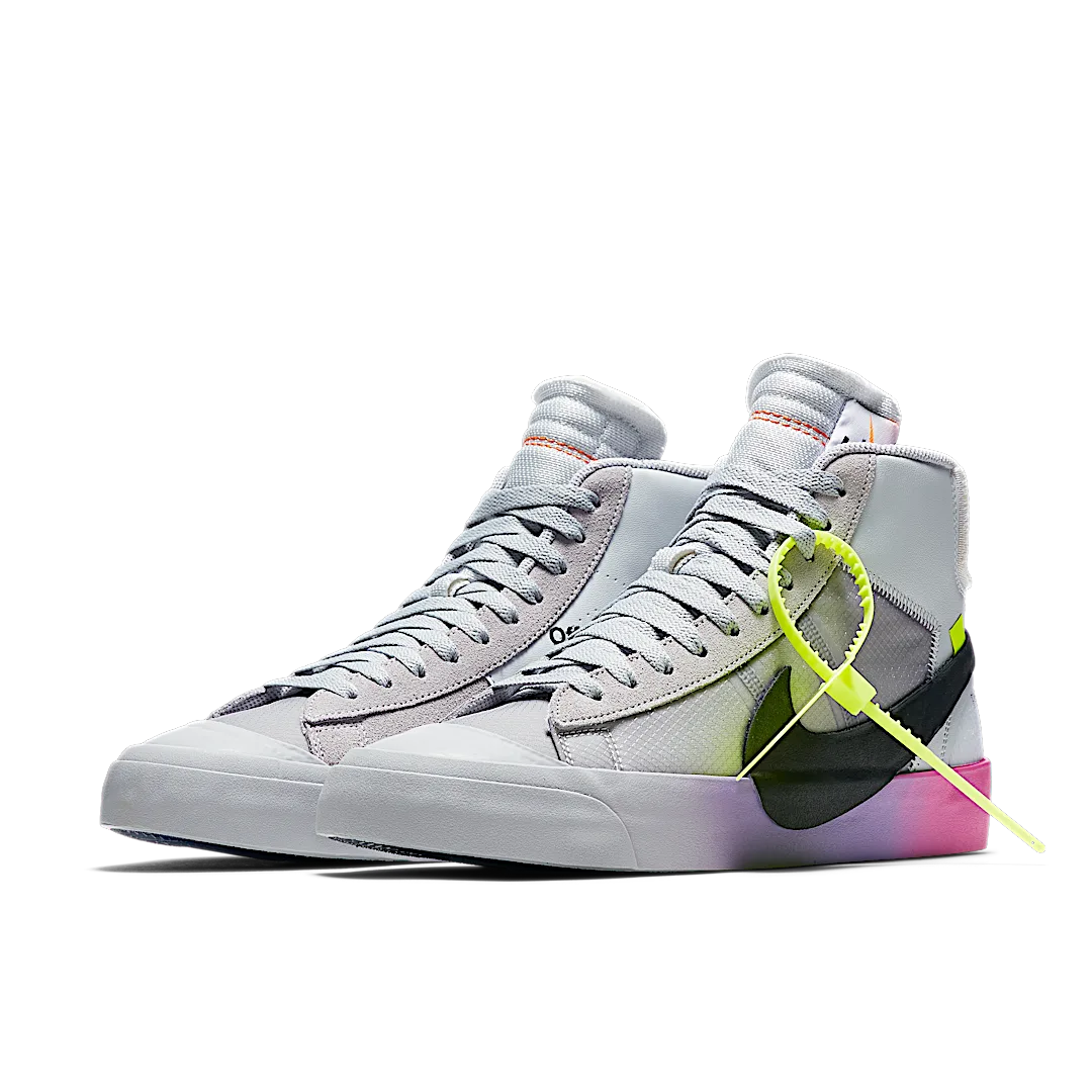 Nike Blazer Mid Off-White Wolf Grey Serena Queen, Wolf Grey/Cool Grey-Pure Platinum-Volt (AA3832-002)