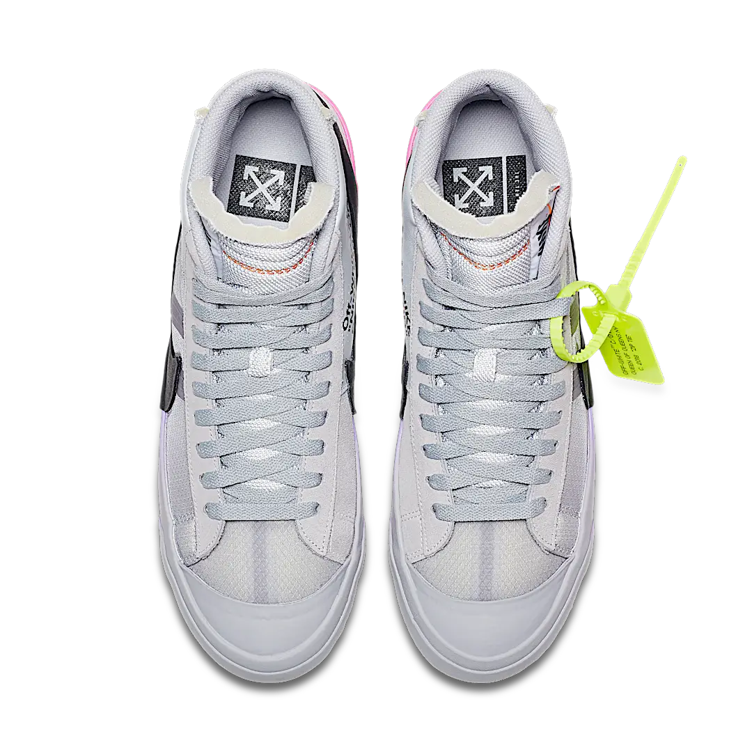 Nike Blazer Mid Off-White Wolf Grey Serena Queen, Wolf Grey/Cool Grey-Pure Platinum-Volt (AA3832-002)