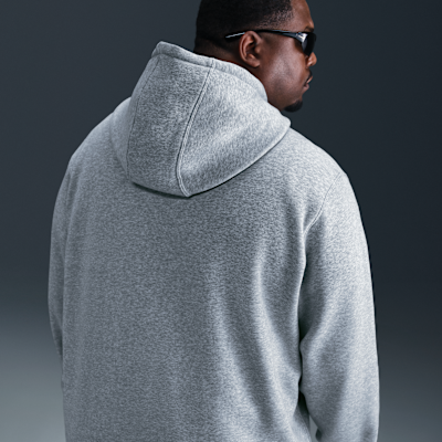 Nike Club Fleece FZ Hoodie Dark Grey Heather/Light Smoke Grey/White
