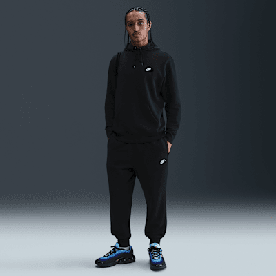 Nike Club Fleece Pullover Hoodie Black/White