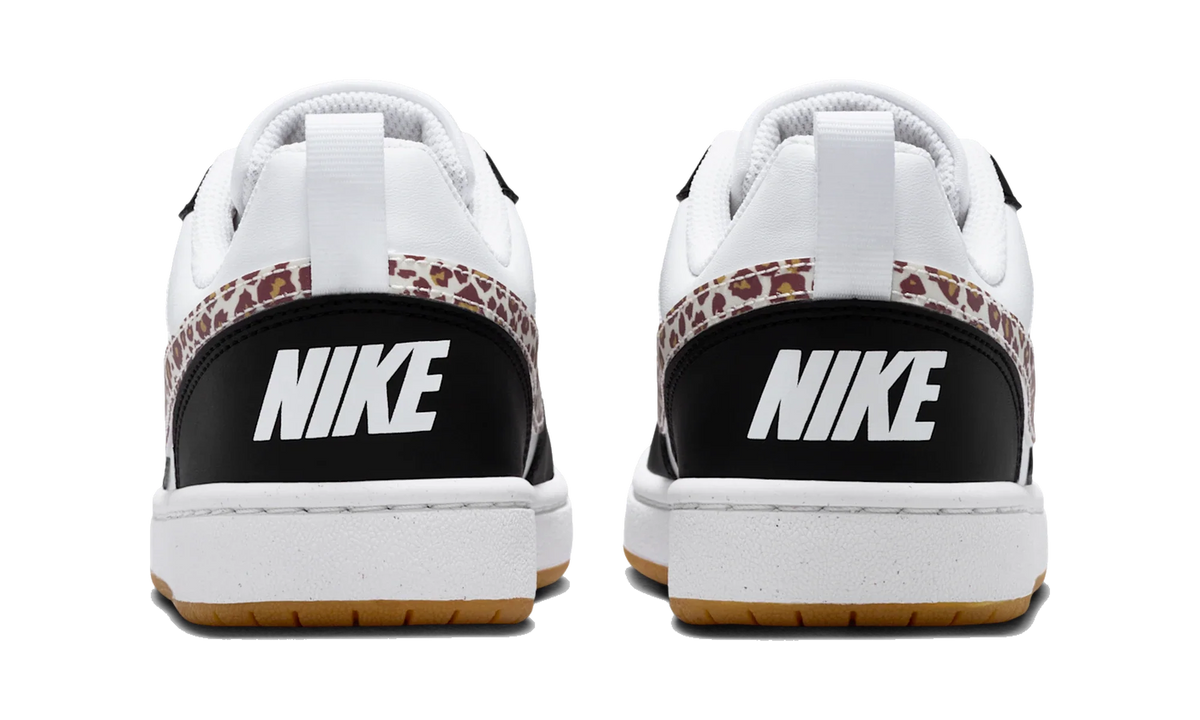 Nike Court Borough Low Black White Leopard Swoosh