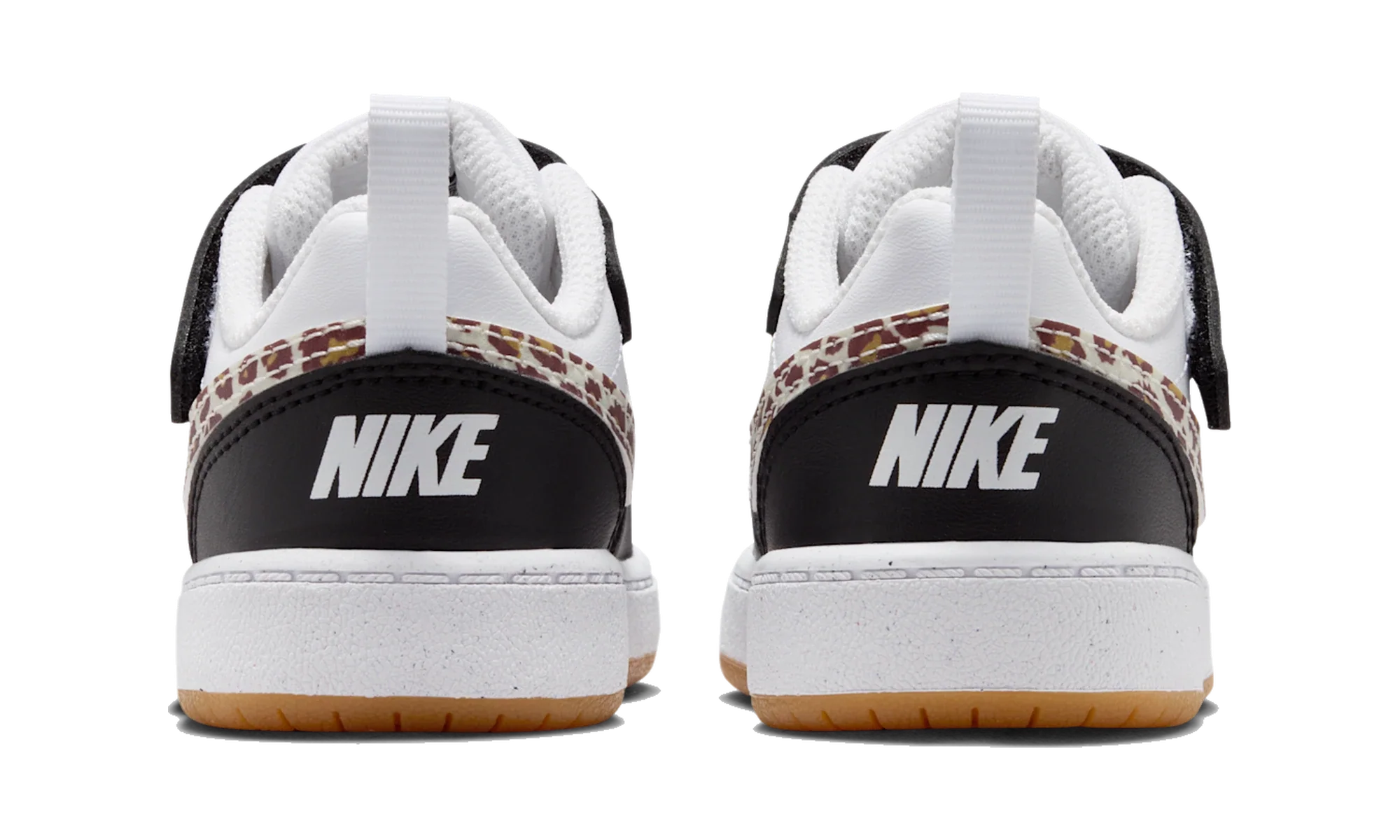 Nike Court Borough Low Black White Leopard Swoosh (TD)