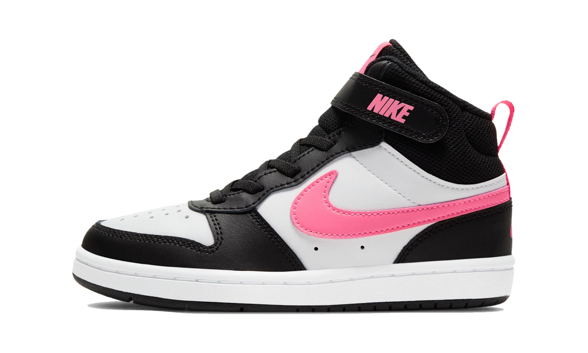 Nike Court Borough Mid 2 Black White Sunset Pulse (PS)
