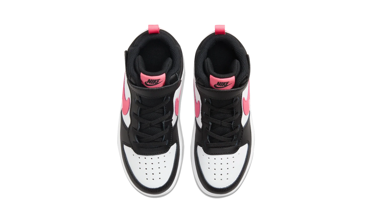 Nike Court Borough Mid 2 Black White Sunset Pulse (PS)