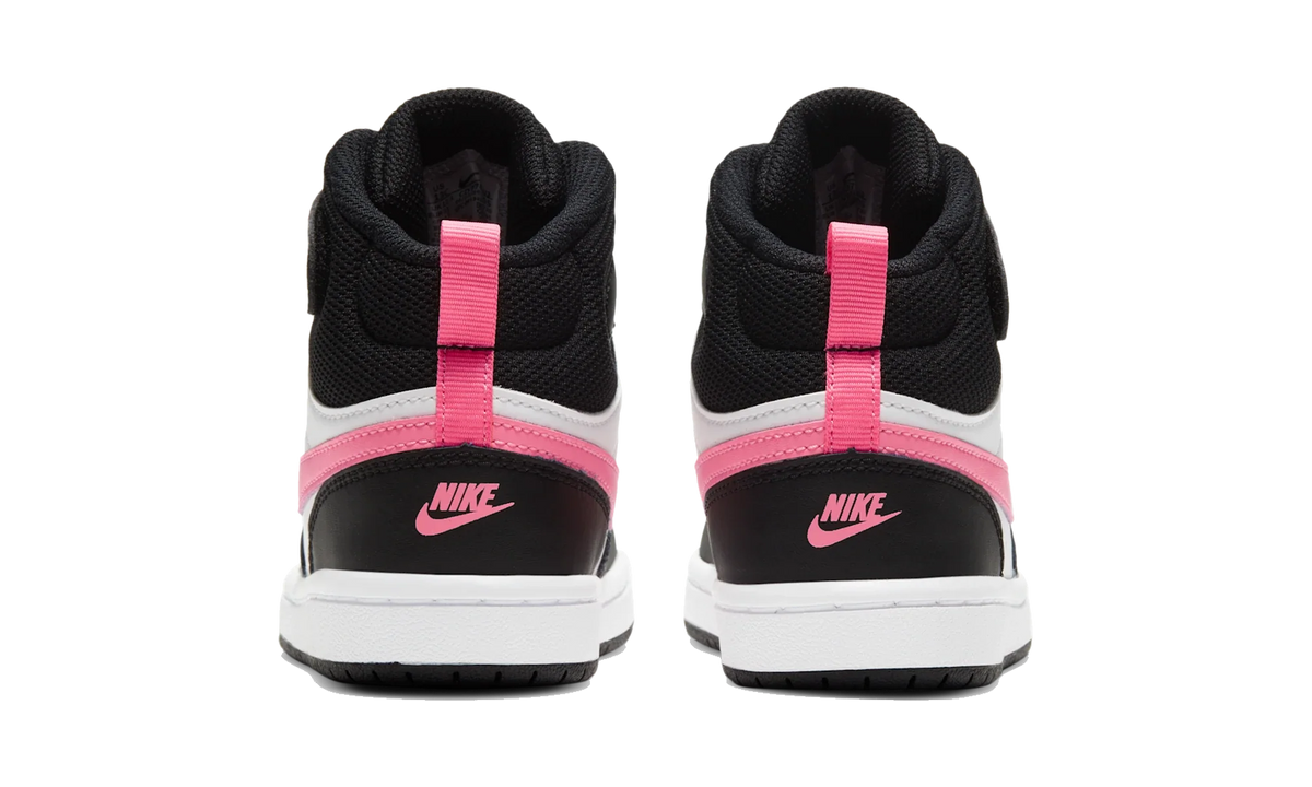 Nike Court Borough Mid 2 Black White Sunset Pulse (PS)