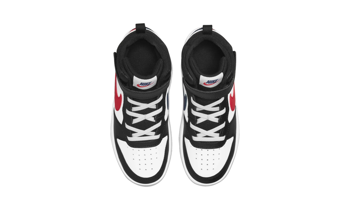 Nike Court Borough Mid 2 White Black University Red (PS)