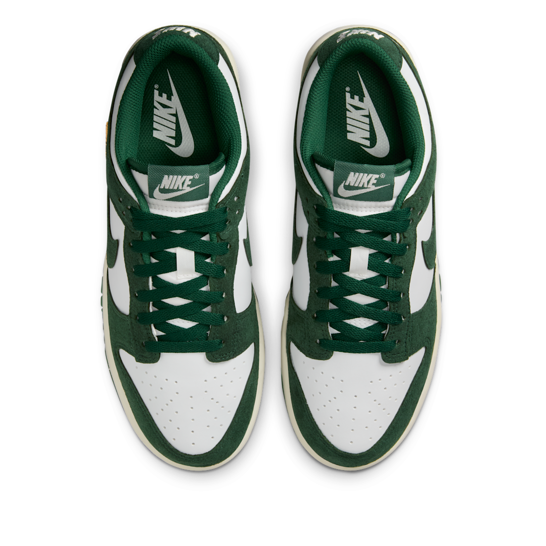 Nike Dunk Low Gorge Green Gold Mini Swoosh, Summit White/Gorge Green/Sail/Metallic Gold (IB4417-100)