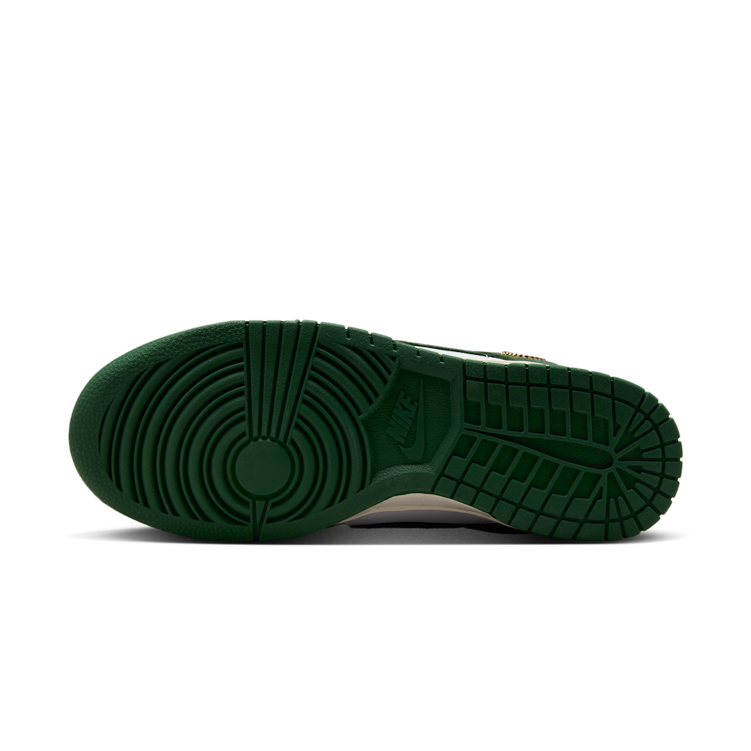 Nike Dunk Low Gorge Green Gold Mini Swoosh, Summit White/Gorge Green/Sail/Metallic Gold (IB4417-100)
