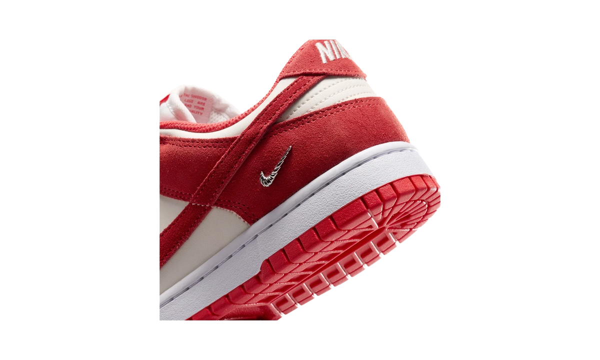 Nike Dunk Low Sail White Metallic Silver Light Crimson