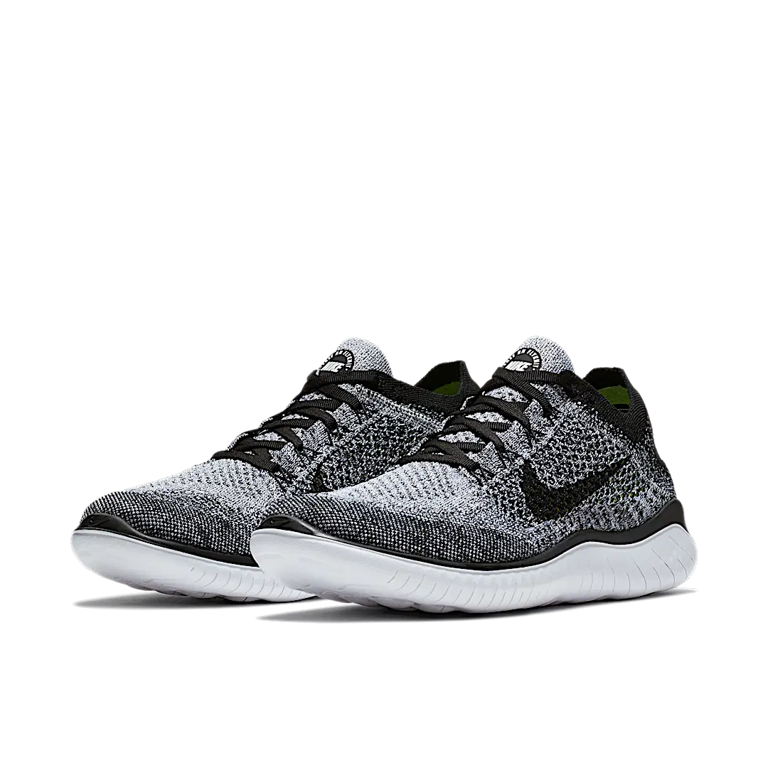 Nike Free RN Flyknit 2018 Black White Ombre, White/Black (942838-101)