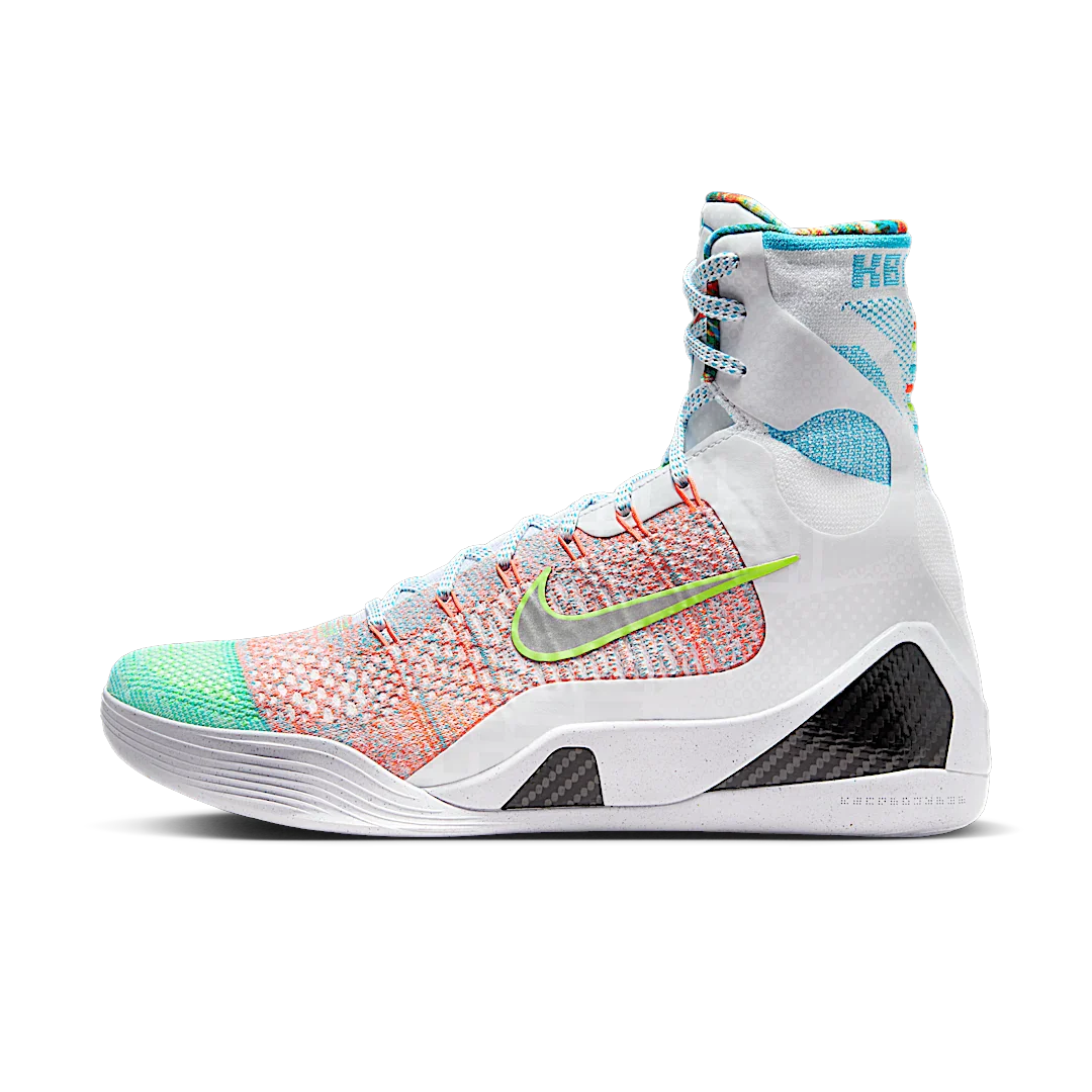 Nike Kobe 9 Elite Protro What The (2025), White/Reflective Silver-Chlorine Blue-Black (FZ7335-101)