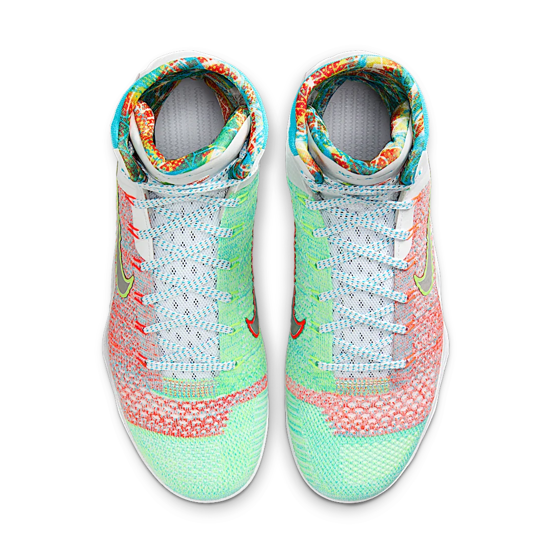 Nike Kobe 9 Elite Protro What The (2025), White/Reflective Silver-Chlorine Blue-Black (FZ7335-101)