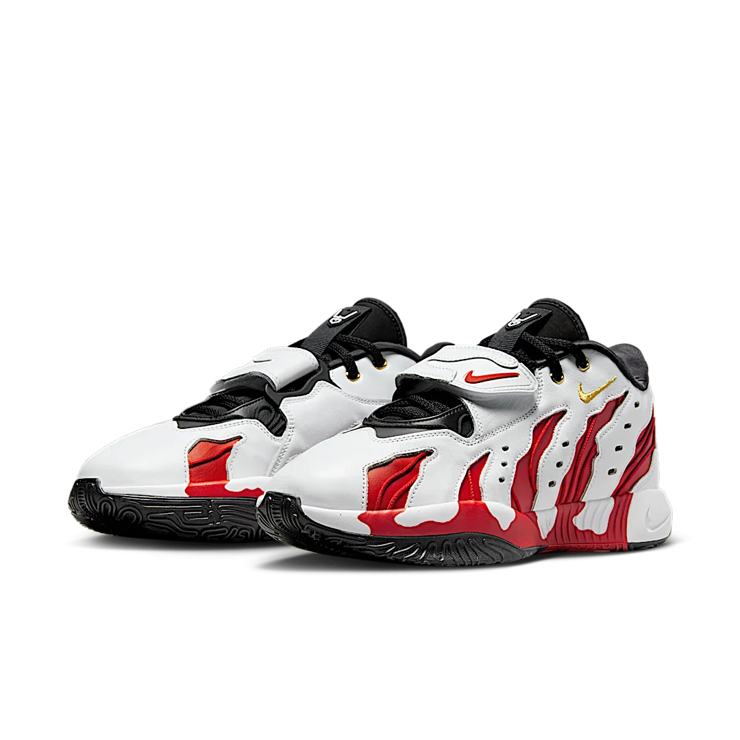 Nike LeBron 21 Prime 96, White/Metallic Gold/Fire Red (HV1221-100/HV1222-100)