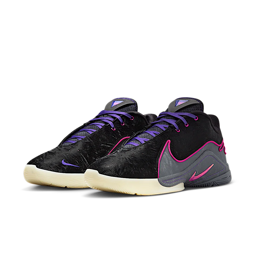 Nike LeBron 22 Blacklight, Black/Laser Fuchsia/Dark Grey/Field Purple/Guava Ice/Vapor Green (FZ1094-001)