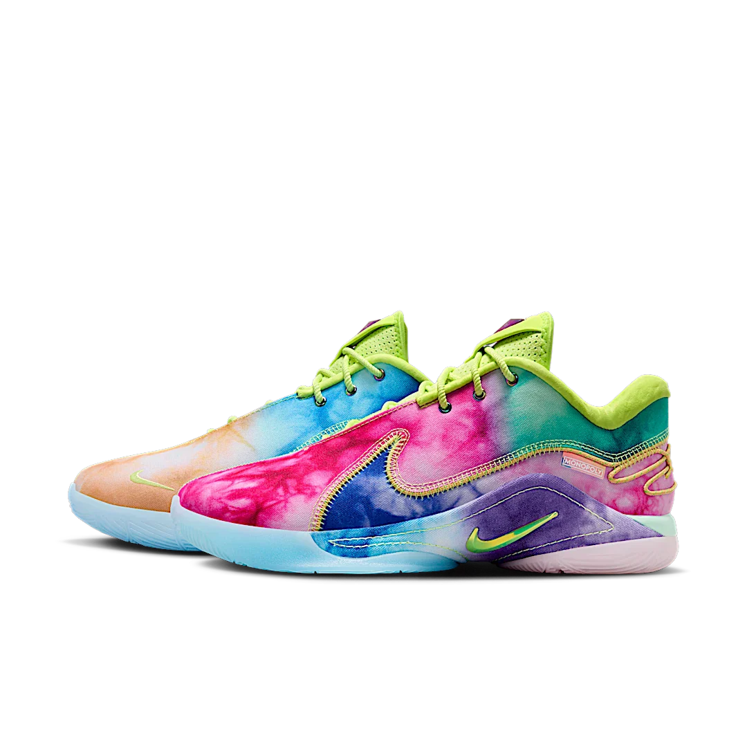 Nike LeBron 22 What the Monopoly Tie-Dye (Translucent Outsole), Mint Foam/Cerise/Light Lemon Twist/Aquarius Blue/Persian Violet/Pink Foam (HV8080-300)