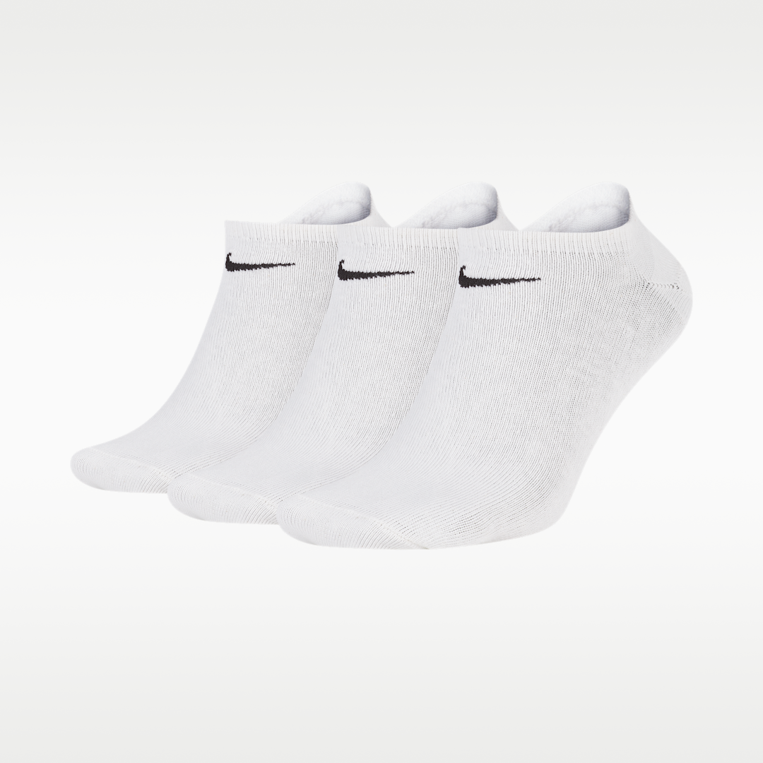 Nike Lightweight Training No-Show Socks (3 Pairs) White/Black