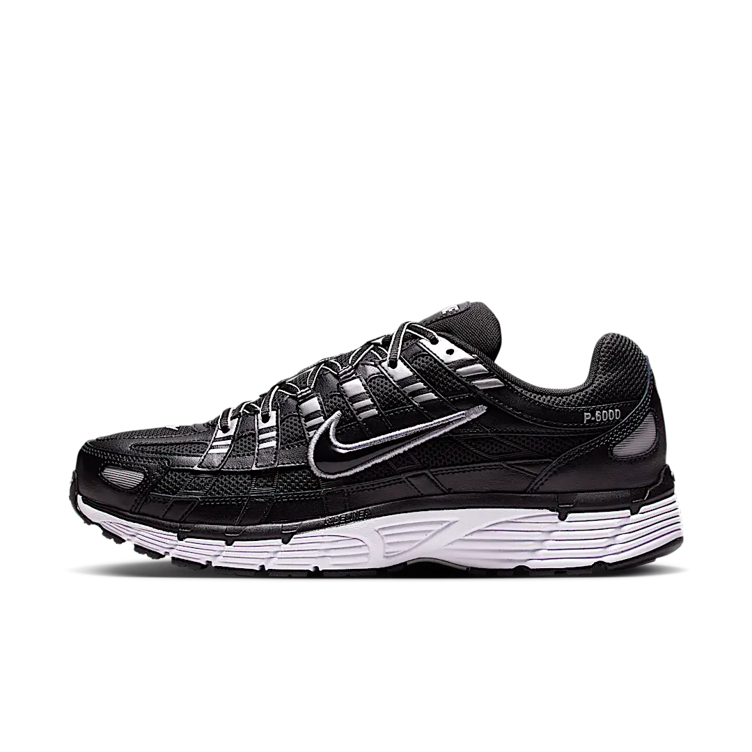 Nike P-6000 Black White Metallic Silver, Black/White/Metallic Silver/Black (CD6404-026)