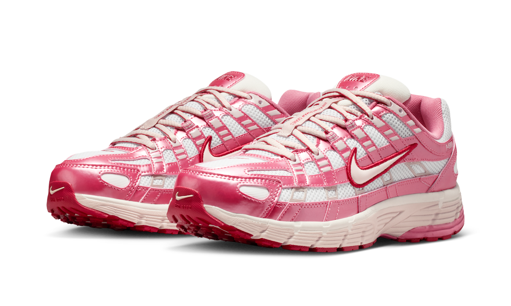 Nike P-6000 White Silt Red Peony