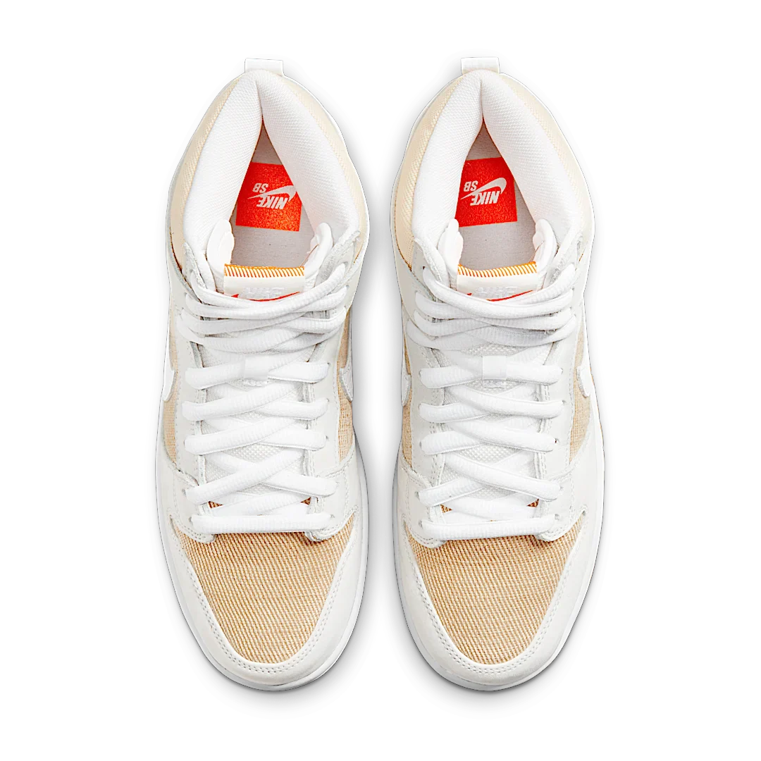 Nike SB Dunk High Pro ISO Orange Label Unbleached Natural, Natural/White-Natural (DA9626-100)