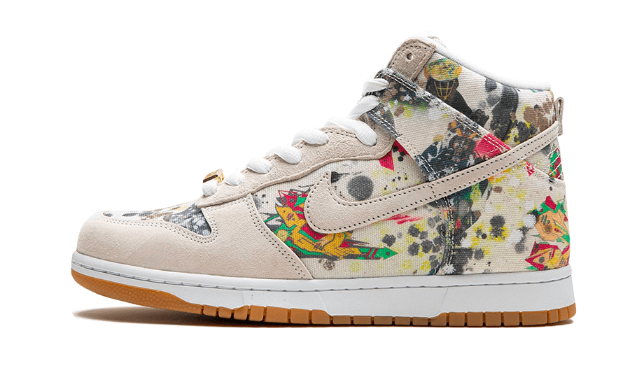 Nike SB Dunk High Supreme Rammellzee, White/White-Multi-Color (FD8779-100)
